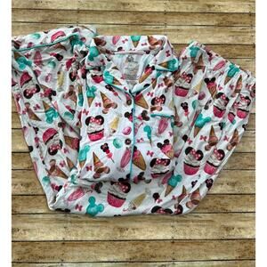 Little Dreamers Women's Minnie Mouse Ice Cream Bamboo Luxe Pajama Set XL